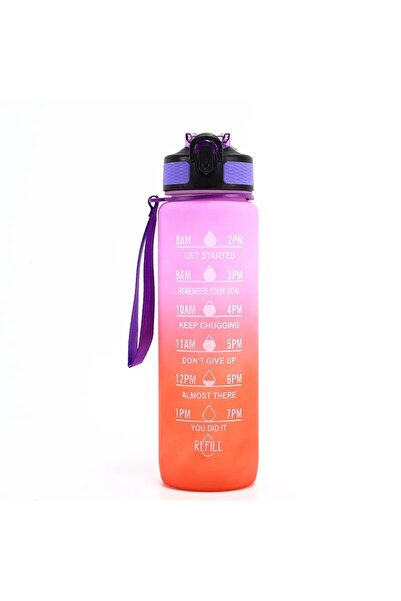 Choice زجاجات مياه حمراء وردية اللون سعة 900 مل مقاومة للتسرب بسعة 32 أونصة م...