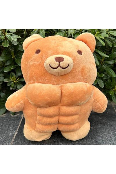Choice 30CM BROWN BEAR Cute Muscle Body Teddy Bear Plush Toys Stuffed animal Boyfriend Huggable Pillow Chai