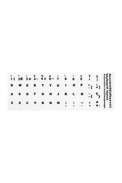 Ninth World Spanish White Color Ru Keyboard Stickers Cover Letter Russian English Spanish Non Transparent Unive