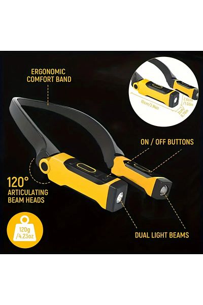 Choice Neck Light Rechargeable LED Neck Light Book Light for Reading, 2 Brightness Levels, Bendable Arms -