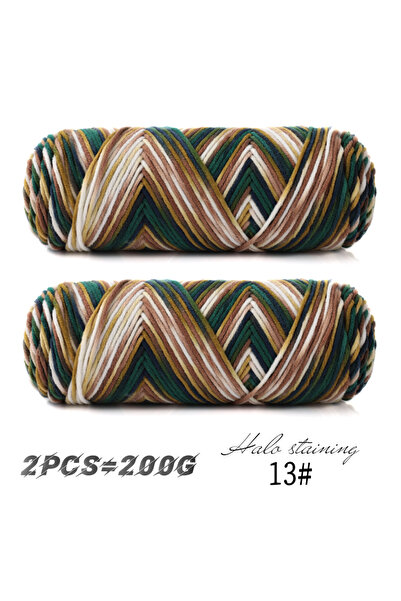 Choice 13 قطعة من خيوط الصوف الملونة ذات الألوان الخضراء والأصفر المكونة من 5...