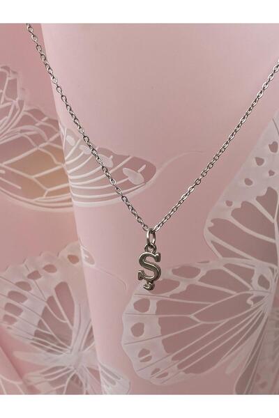 bijoux uniques قلادة أنيقة من الفولاذ المقاوم للصدأ 316L مع حرف S