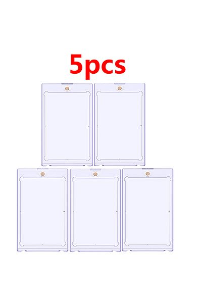 BANDAI 5pcs 35pt Magnetic Holder Trading Cards Protectors Hard Plastic Sleeves Display Case Pokemon Basebal