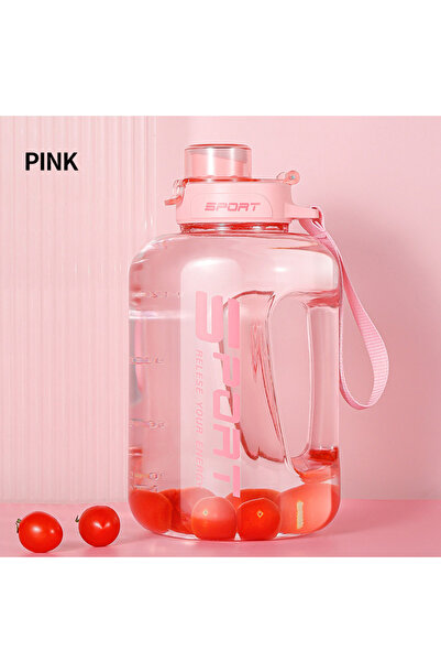 Choice 1.2L Sakura powder Large Capacity 2 Liter Water Bottle with Straw Lid Sports Gym Water Kettle for Ca
