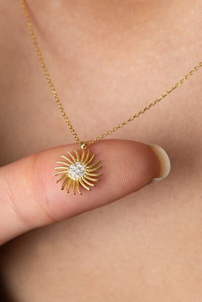 Nefertiti Kadın Güneş Model 925 Ayar Gümüş Kolye