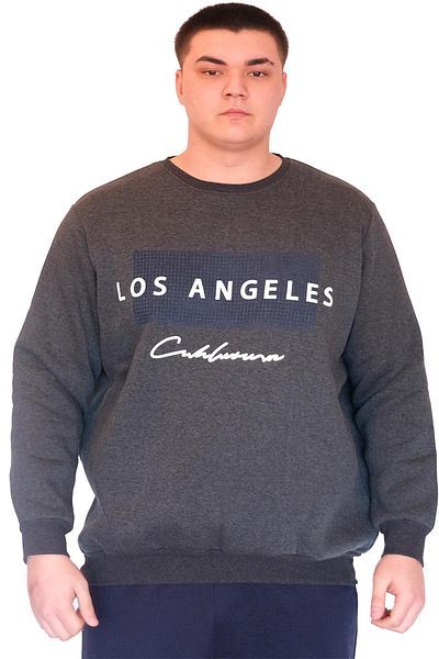 ModeXL Ανδρικό φούτερ XL Plus Size Los Angeles U24561 Anthracite