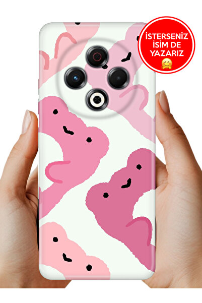 TECNO Spark 30 Kılıf Desenli Rubber Kamera Korumalı Silikon Pink Frogs