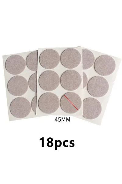 Choice 45mm-18pcs 3-72Pcs Felt Chair Leg Pads 3mm Thick Floor Scratch Protector Mat Mute Non-slip Self Adhe