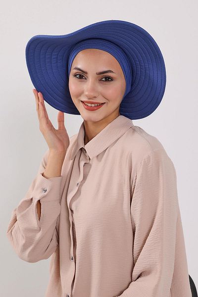 Aisha's Design Removable Combed Bonnet Turban with Bow Knot on the Back, S-4
