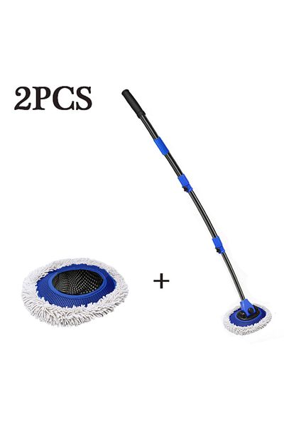 NarzrIe 2PCS Upgradation 4 section Telescoping Long Handle Cleaning Mop Broom Car Wash Brush Car Cleaning Fo