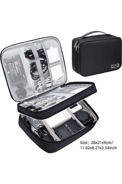 Choice Black B Portable Digital Storage Bag Usb Gadget Waterproof Cable Organizer Pouch Electronics Devices