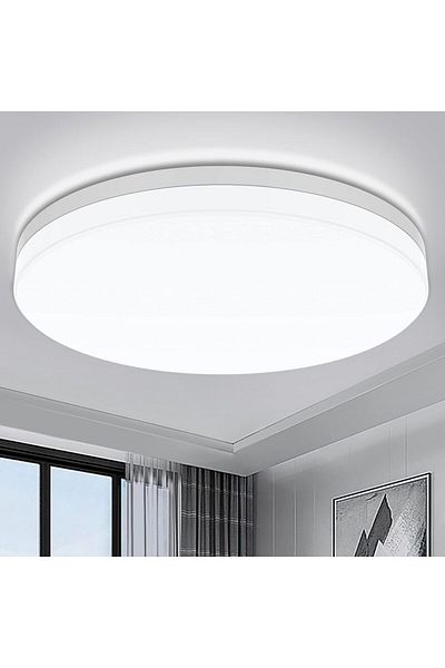 IRALAN Warm White 3000k 30cm(48W) White Ultra-thin Round Led Ceiling Light Bedroom Light Neutral Whi