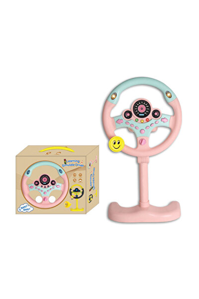 Choice4 لعبة قيادة كهربائية ثلاثية الأبعاد محمولة بعجلة قيادة، لون وردي، مزود...