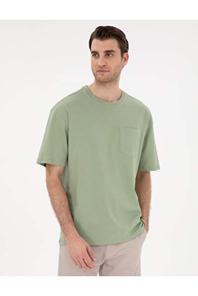 Pierre Cardin Yeşil Comfort Fit Basic Tişört 50306991-VR016