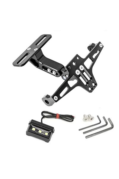 SOYAVISION Bracket with Light Universal Motorcycle License Plate Holder Number Plate Holder With Turn Signal Li