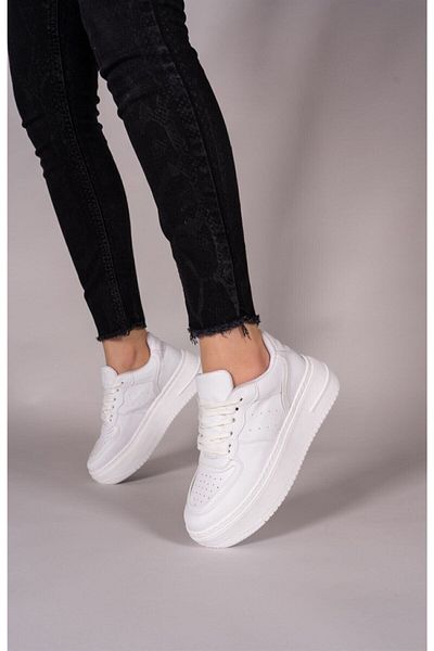 Riccon Bílé Bílé Dámské Sneakers0012255