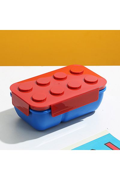 Choice Red 1050ML Creative Sealed Lunch Box Color Building Blocks Bento Box For Children's Student Portable