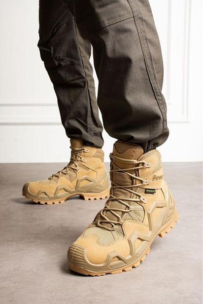 SINGLE SWORD Ss611 Waterproof Lace-Up Tactical/Outdoor Winter Military Short Beige Desert Boots 38