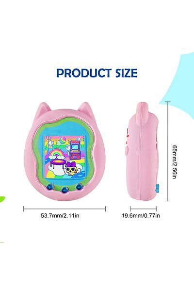 ALLOYSEED جراب واقٍ لطيف من السيليكون لجهاز Tamagotchi Uni 2023 Virtual Pet Machine مع حبل للإصبع Ant.