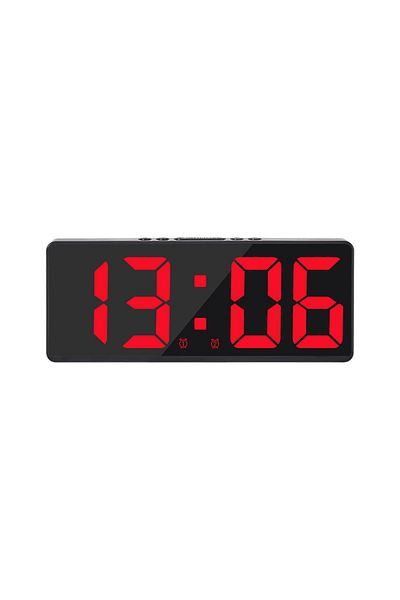 Choice Br Digital Alarm Clock Voice Control Teperature Snooze Night Mode Desktop Table Clock 12/24h Anti-di