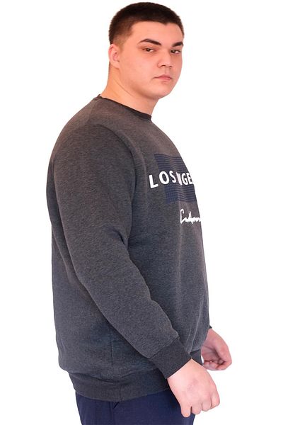 ModeXL Ανδρικό φούτερ XL Plus Size Los Angeles U24561 Anthracite