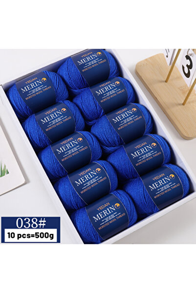 Choice 38 Royal Blue 500g fine fine wool yarn, handmade DIY knitting, autumn ...