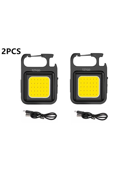 Choice 2pcs 1-16pcs Mini Led Light Flashlight Keychain Multifunctional Portable Cob Camping Lamps Usb Charg