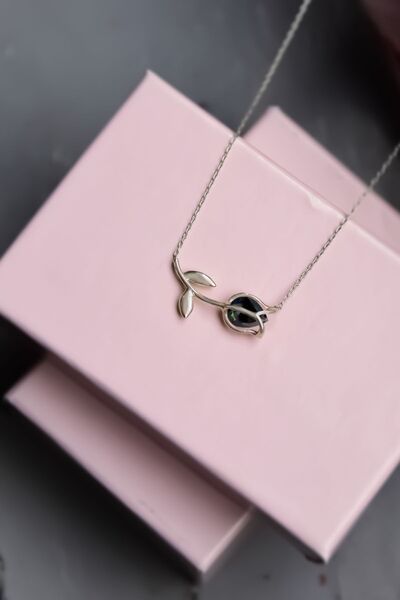 Papatya Silver 925 Ayar Gümüş Mistik Topaz Opal 12 Doğum Taşlı Taşlı Lale Kol...