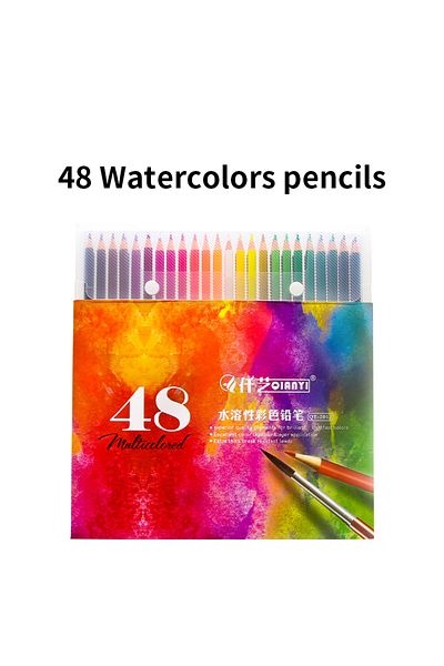 Choice 48 Water soluble 48/120/160/150/180 Professional Oil Color Pencil Soft Wood Watercolor crayon de cou