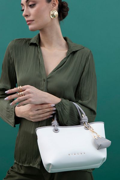 Sisley Geantă albă de damă SLY159