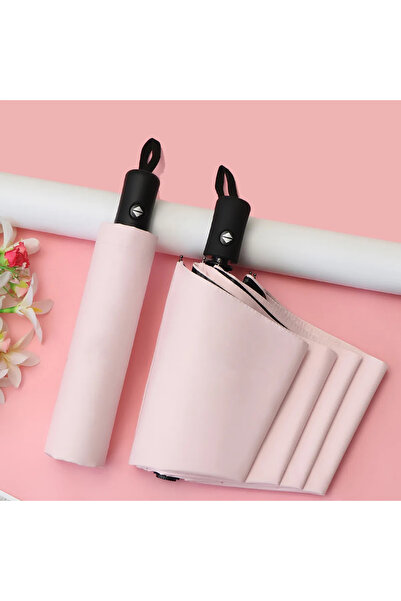 Choice مظلة قابلة للطي أوتوماتيكيًا مكونة من 8 أضلاع باللون الوردي - صغيرة ال...