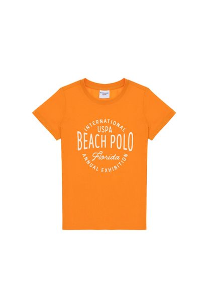 U.S. Polo Assn. Boy's Orange Crew Neck T-Shirt 50307129-Vr051