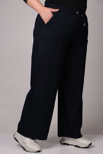 Eslina 29000 Large Size Wide Leg Jeans - Dark Navy