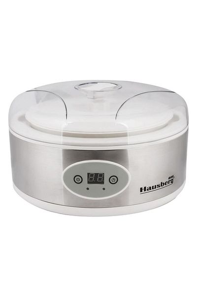 Hausberg Aparat De Preparat Iaurt Hb-2191 Cu Display Led, 7 Cani Din Sticla De 200 Ml, 50 W