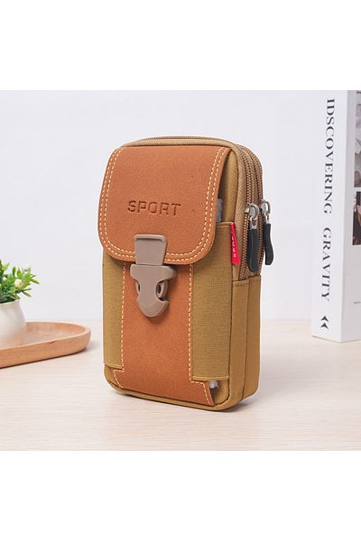 Choice Coffee Style 2 Man Belt Pouch Mobile Phone Bag for Men Phone Holster Bag Molle Waist Bag Pack Small