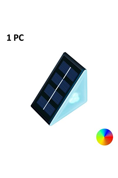 Choice RGB Outdoor Solar Step Lights Warm White RGB Triangle IP67 Waterproof Auto on Decoration Deck Lights