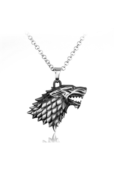 Choice1 قلادة تنين Targaryen من الفولاذ بلون النار والدم من A Song of Ice and...