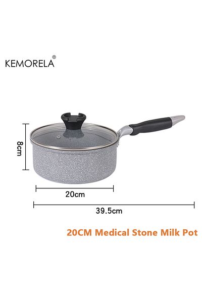 Choice 20cm Milk Pot Durable Stone Frying Pan28/26/24/20cm Wok Non-stick Pan Skillet Cauldron Induction Coo