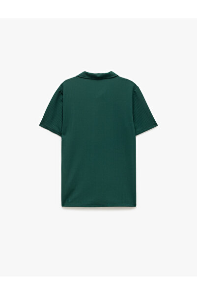 Koton Regular Fit Short Sleeve V-Neck Polo T-Shirt