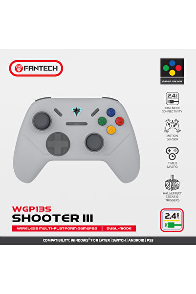 Choice وحدة تحكم ألعاب لاسلكية FANTECH SHOOTER III WGP13S باللون الرمادي مع أ...
