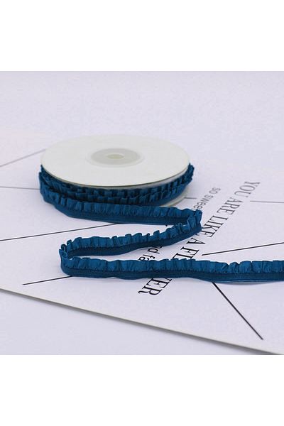 Choice 5yards 22 5yards 1cm Pleated Stretch Lace Trim Ribbon Ruffled Elastic Band Headdress Gift Box Bow De