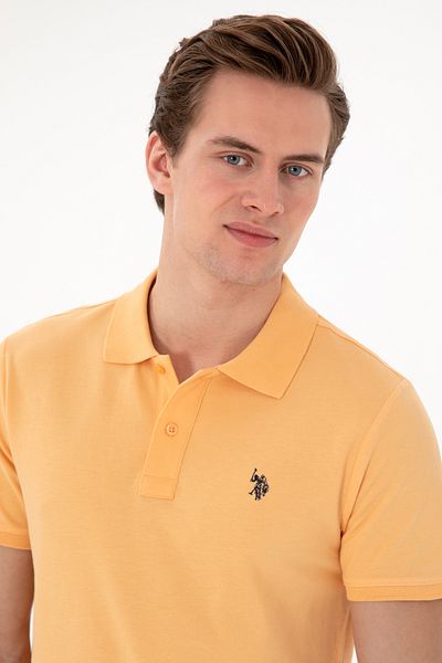 U.S. Polo Assn. Ανδρικό μπλουζάκι με λεπτή εφαρμογή Polo Neck Orange Basic 50297984 -vr202