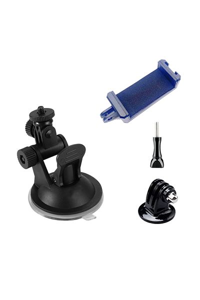 EXSKOF Navy Blue Suction Cup Mount Car Vehicle Window Windshield Holder For Gopro Hero 13 12 11 10 9 8 Inst