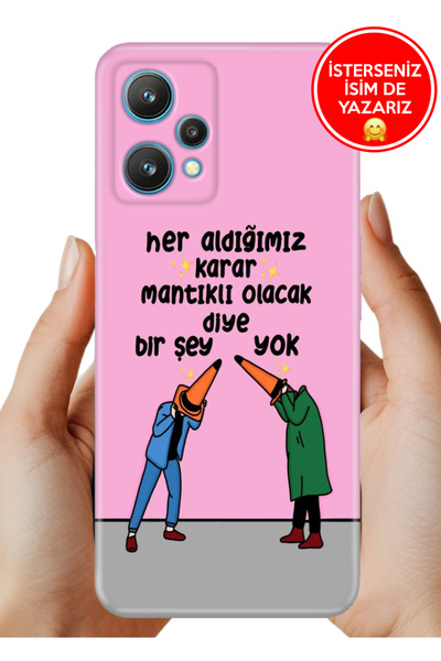 realme 9 Pro Kılıf Desenli Baskılı Kamera Korumalı Silikon Mantıklı Karar