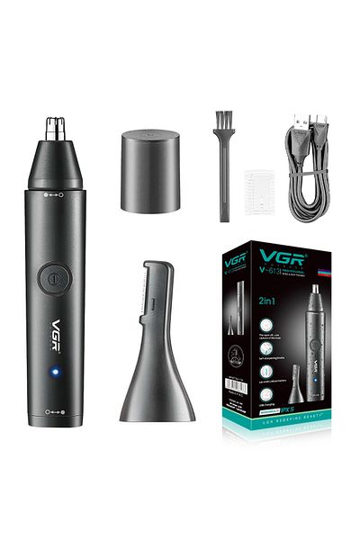 VGR V-613 VGR Professional Nose Hair Trimmer Mini Hair Trimmer Electric Nose Trimmer 2 In 1 Clipper Port