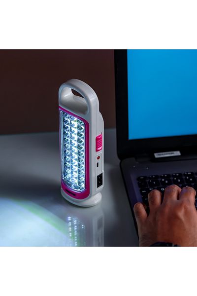 Geepas LED Emergency Lantern with Solar Panel- GE53034| Energy Efficient Design, 33 Pieces Hi-Power LEDs