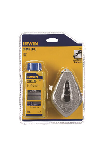 Irwin طقم أدوات طباشير وبكرة كلاسيكية من Strait Line بغطاء من الألومنيوم شديد...