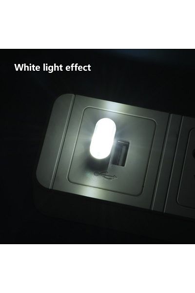SANJICOOK White 2 PCS 1-5Pcs Car Mini USB LED Atmosphere Lights Car Interior Neon Decorative Lamp Emergency Li