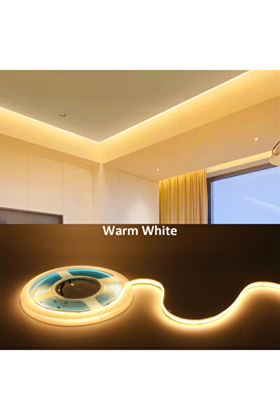 Choice شريط إضاءة LED COB أبيض دافئ 3000 كلفن 12 فولت 2 متر 3 متر 5 متر شريط ...