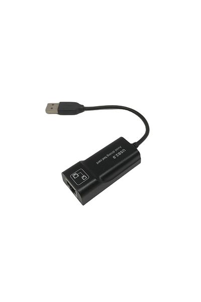 Choice محول كابل شبكة USB 2.0 إلى Rj45 أسود بسرعة 100 ميجابت في الثانية وبطاقة شبكة سلكية ومحرك أقراص خارجي وبطاقة شبكة مجانية